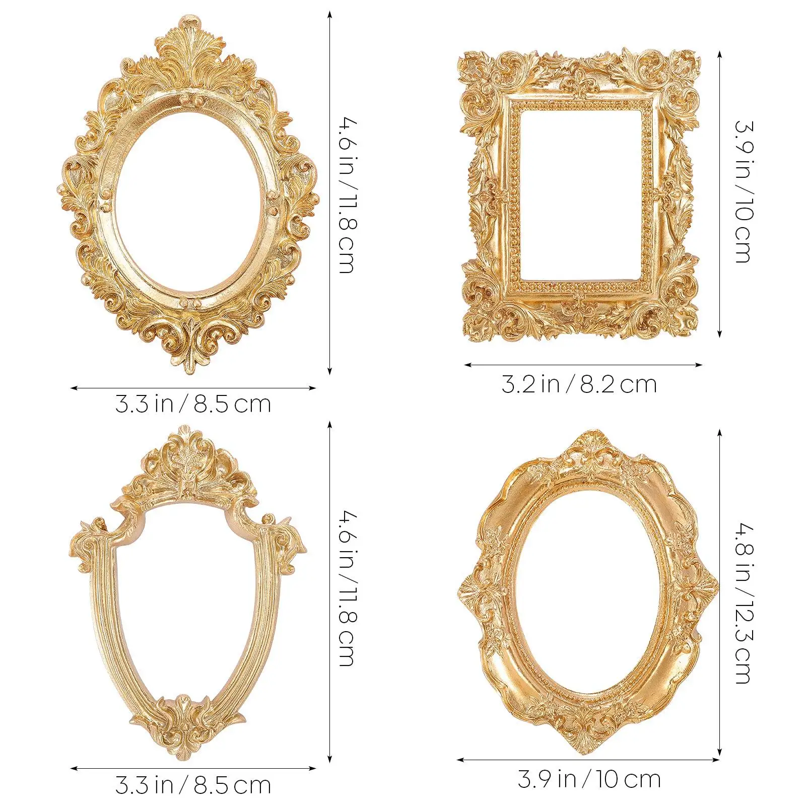 4 шт. фоторамка под старину Настенная подвесная настольный дисплей