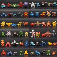 24 144 pcs pokemon action figure 2 3cm not repeating mini figures model toy pikachu anime kids collect dolls christmas gifts