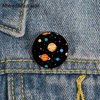 cute planets printed pin custom funny brooches shirt lapel bag cute badge cartoon cute jewelry gift for lover girl friends