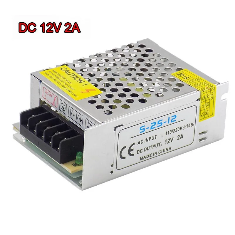 

DC 12V 2A Transformer Power Supply CCTV Camera Converter for LED Strip Light Switch Driver Charger Step Down Adapter L19