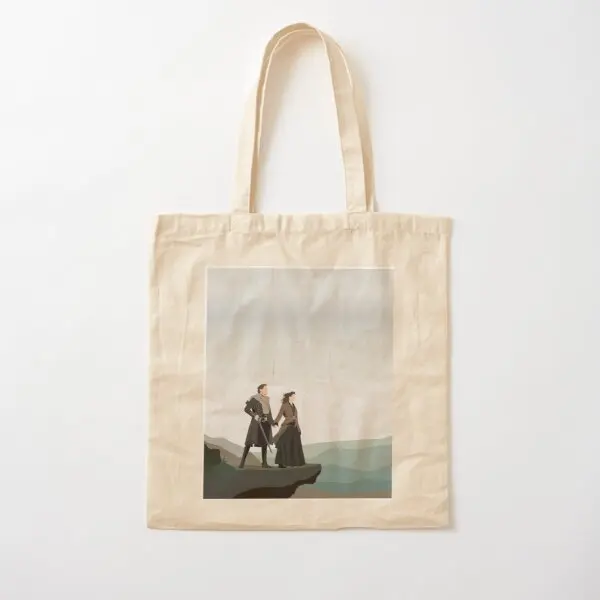 

Outlander Overlook Cotton Canvas Bag Handbag Ladies Foldable Travel Unisex Designer Printed Women Shoulder Bag Grocery Fabric