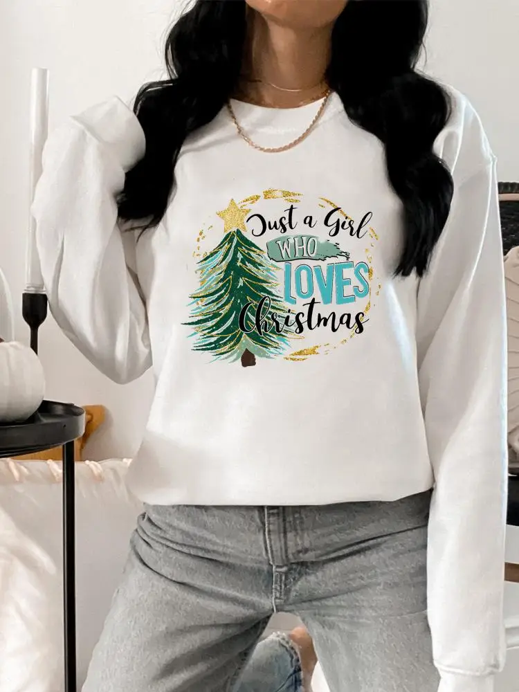 

Tree Watercolor 90s Style Graphic Sweatshirts Merry Christmas Women Clothing Lady Print Fashion Woman Hoodies Female Pullovers