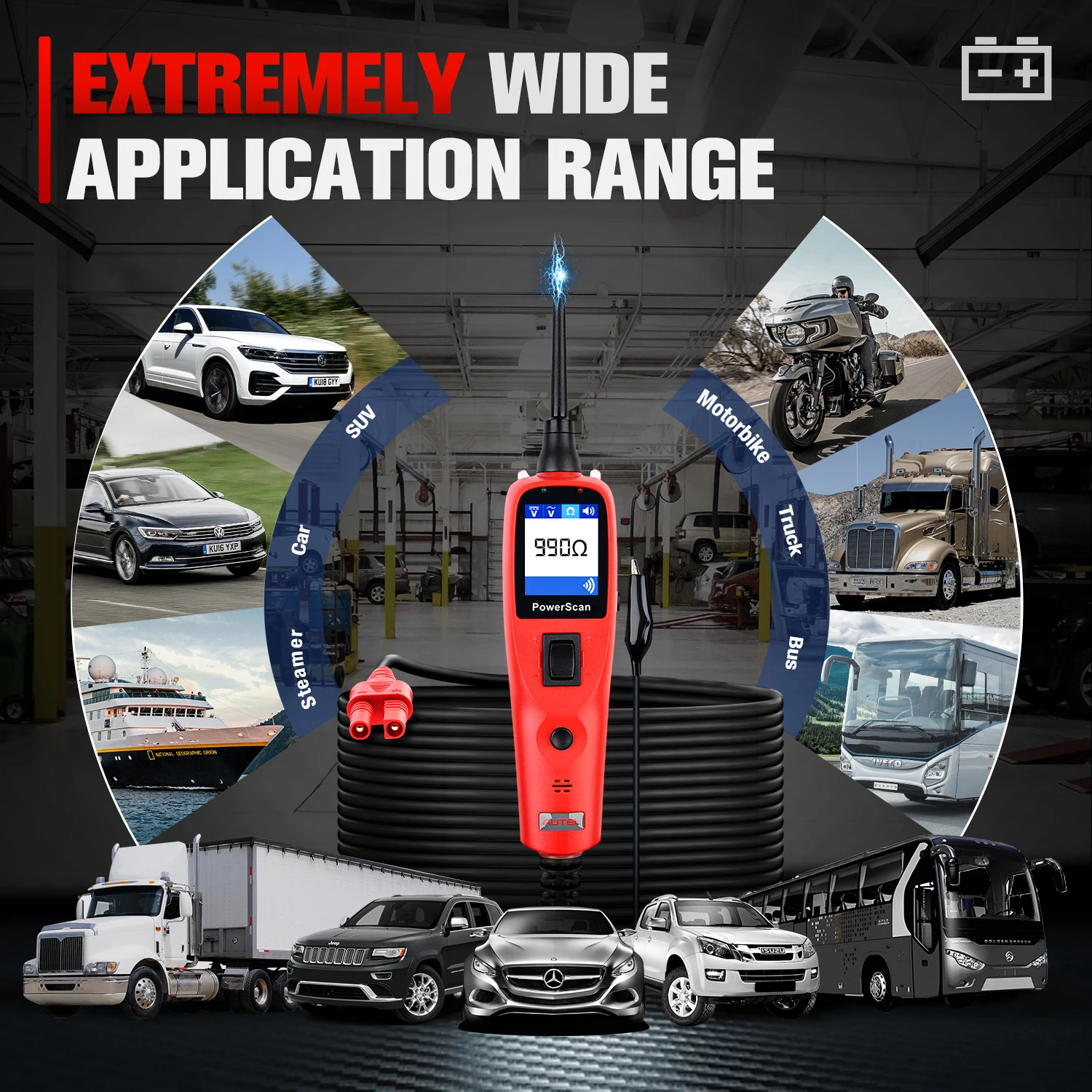 Инструмент для диагностики Электросистемы PowerScan PS100 сканер OBD2