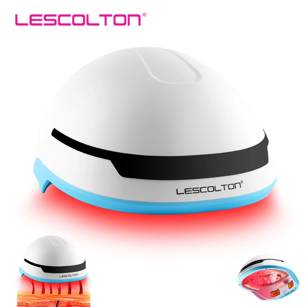 Lescolton Hair Growth Helmet Laser Hair Growth Cap Hair Loss Treatment Device Laser Hats for Men and Women Wireless Rechargeable
