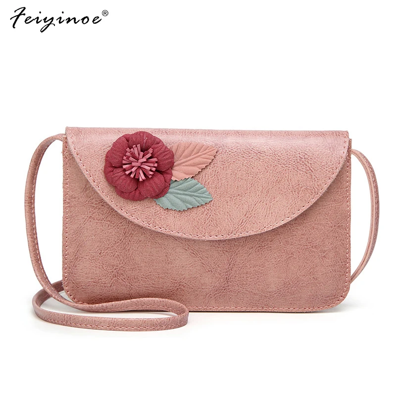 

2021 New Women's Single Shoulder Bag Fashion Small Square Bags Female Mini Handbag Flower Packets Handbags & Crossbody Bags Soft