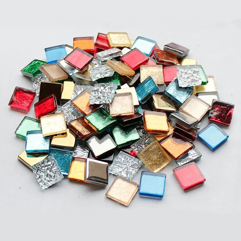 90 шт. зеркальная мозаичная плитка из хрустального стекла 1 5 см квадратная с