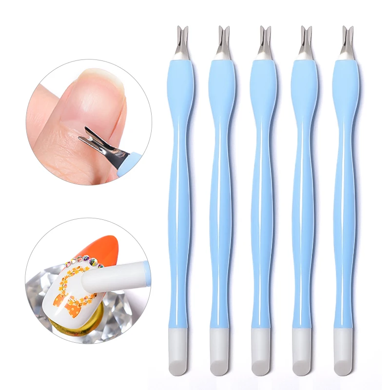 

5Pcs/set Cuticle Pusher Stainless Pusher Fork Manicure Nail Art Tool For Dead Skin Remover Fork Pusher Trimmer Cuticle Tool