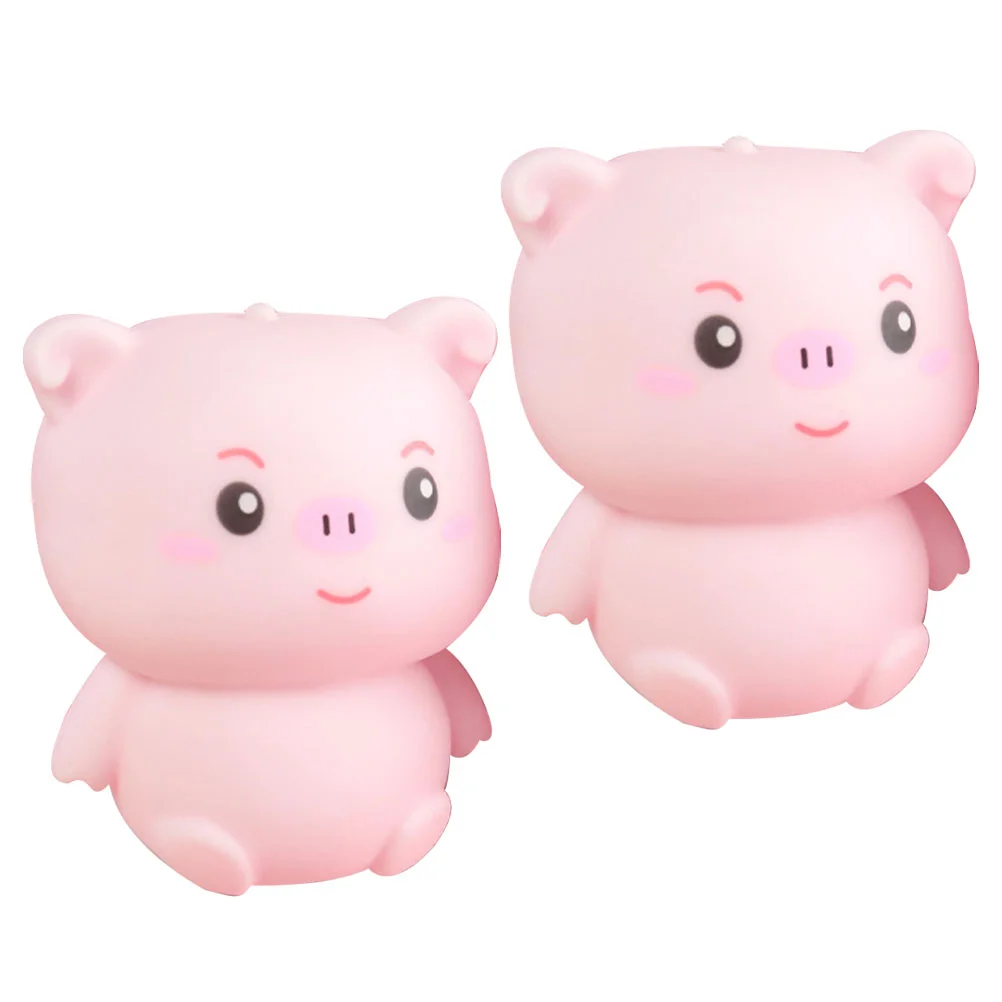 

2 Pcs Pinch Music Toy Tricky Compact Shaped Piggy Squeeze Sensory Tpr Funny Stretchy Plaything Squeezing Pressure Relief