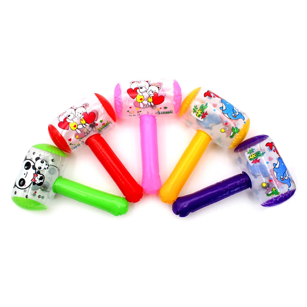 

Random Color Toddlers Inflatable Hammer with Bell Interaction Game Plastic Toys Presents Hammers Birthday Party