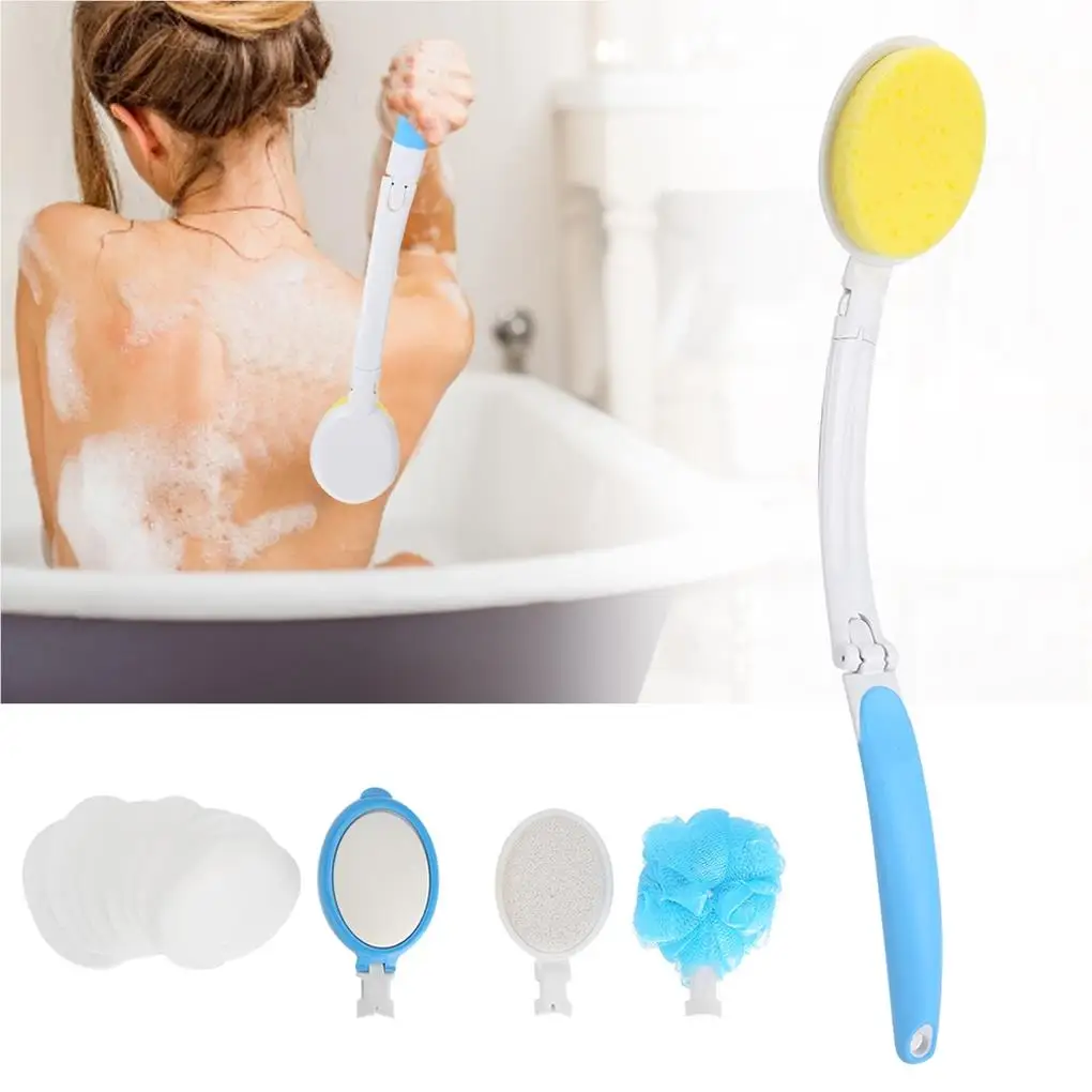 

Multifunctional Folding Long Handle Body Shower Brush Bath Cleaning Scrubber