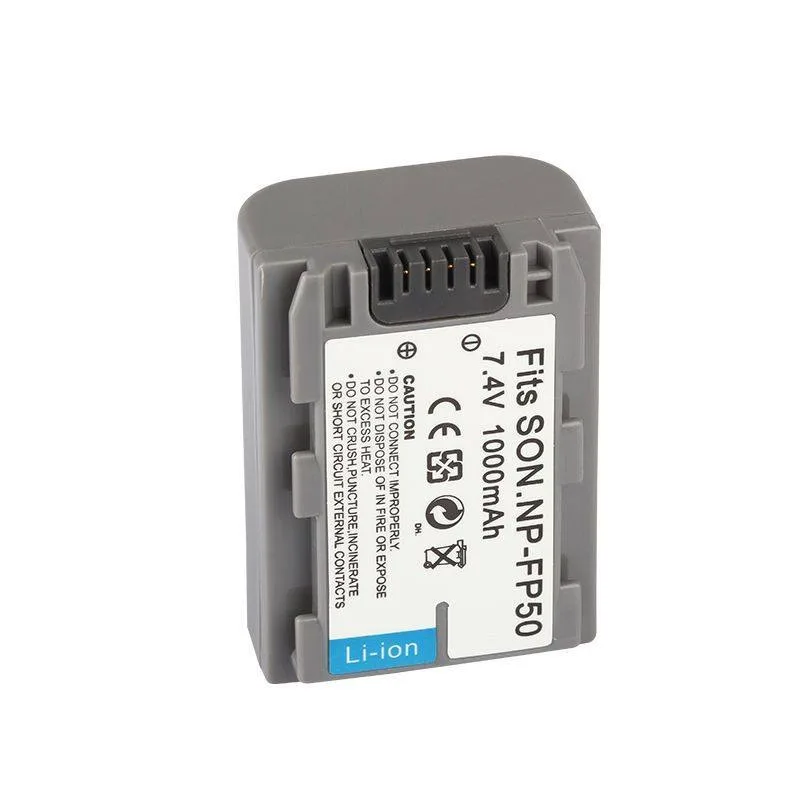 Фото Аккумулятор NP-FP50 для камеры, зарядное устройство, для Sony FP60 FP70 FP90 DCR-HC21E HC23E, высококачественный аккумулятор 7.4V 1000mAh №3