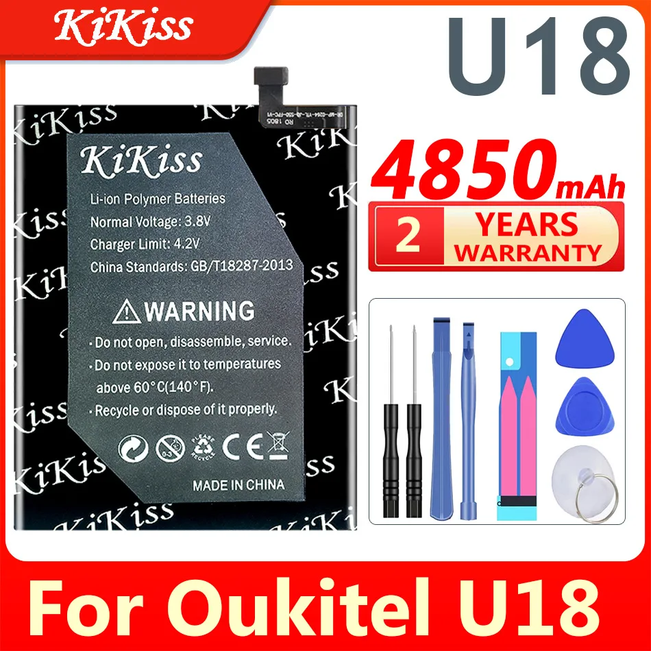 

4850mAh KiKiss Battery U 18 for Oukitel U18 High Capacity Batteries