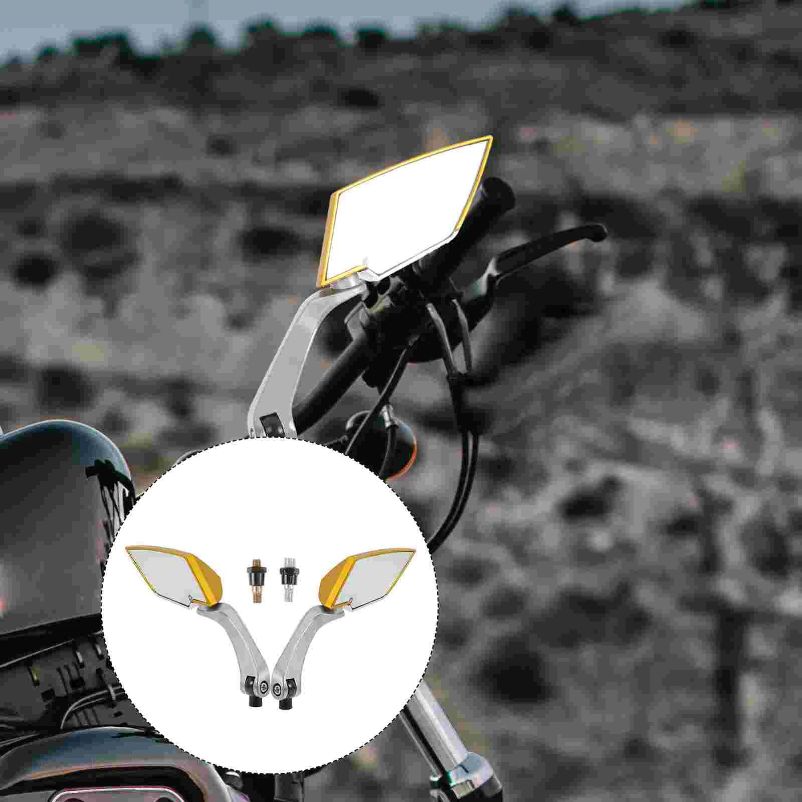 

Mirrors Motorcycle Mirror Rear View Rearview Handlebarhandlebars Side Motorbike Adjustable Rotatable Scooters Degree Mounted