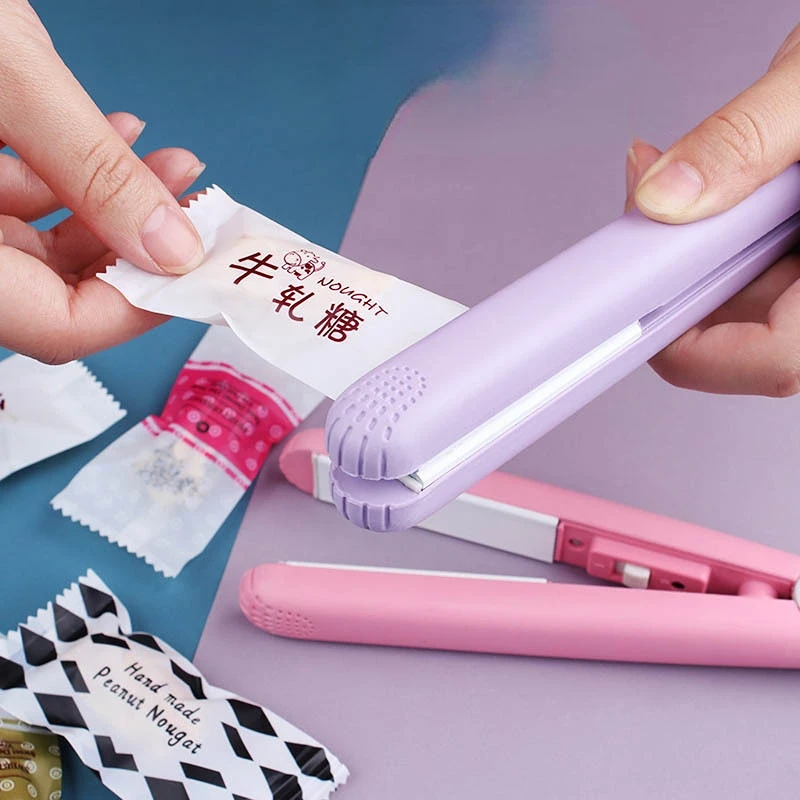 

Портативная мини-машина для термозапечатывания, пищевой вакуумный упаковщик, пластиковый импульсный упаковщик, бытовые зажимы для пакетов, ручная упаковка