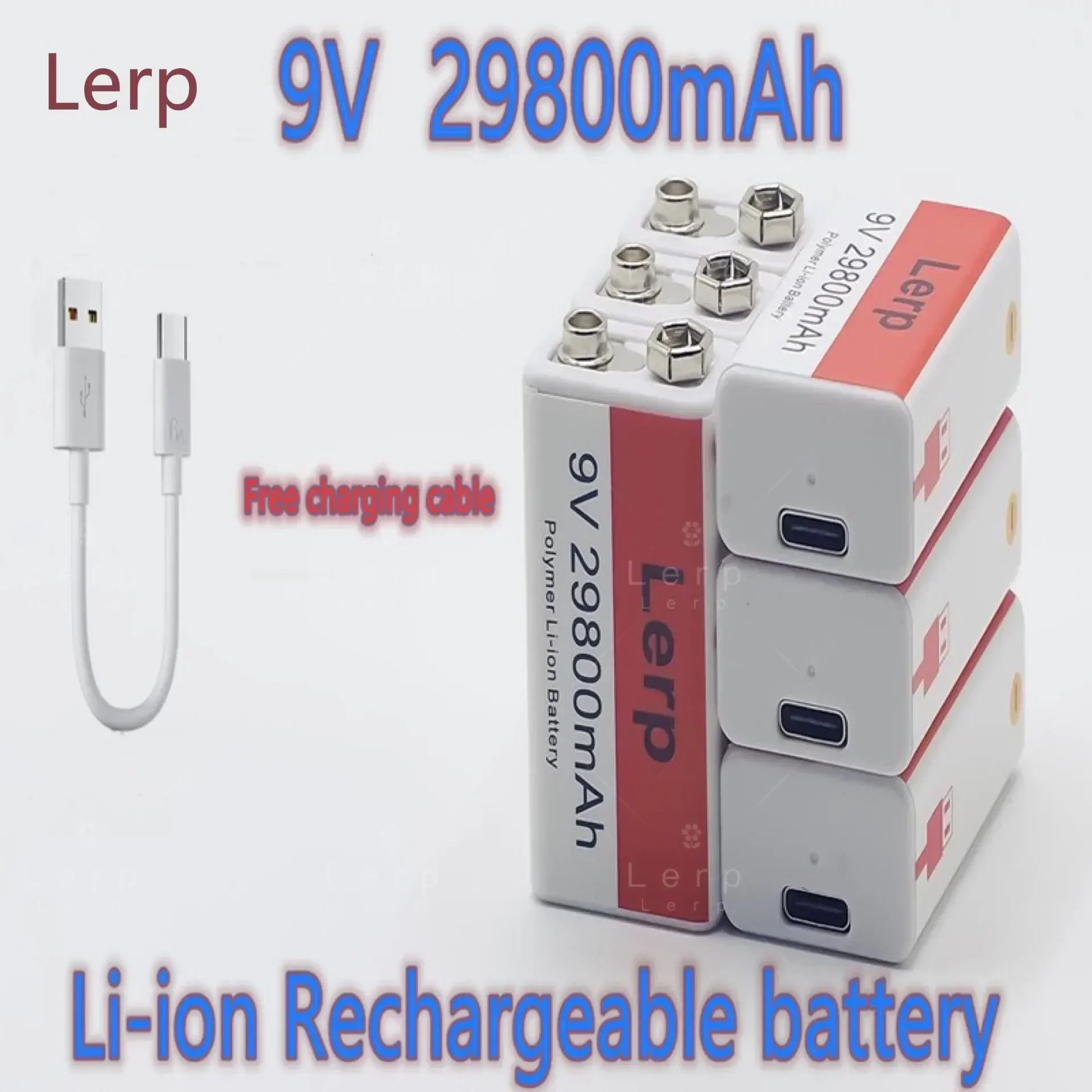 Аккумуляторная батарея с питанием от 9 В 2024 мАч мини-USB микрофоно пульт