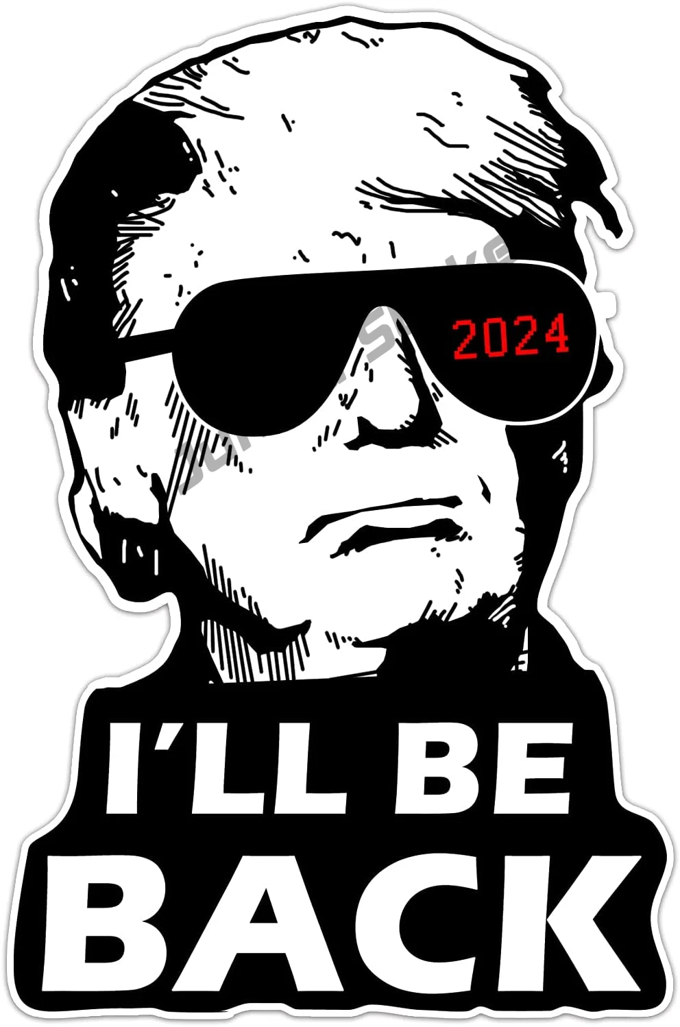 

Trump 2024 I'll BE Back Car Sticker Bumper Sticker Suitable for Cars Windows Laptops SUV Fine Decal Camper Accessories PVC13x9cm