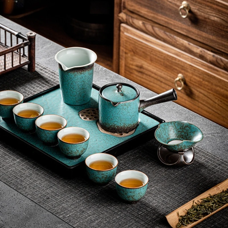 

Japanese Decorative Tea Table Tray Water Storage Ceramic Tea Ceremony Tray Gong Fu Plateau Decoratif Home Accessories OB50CP