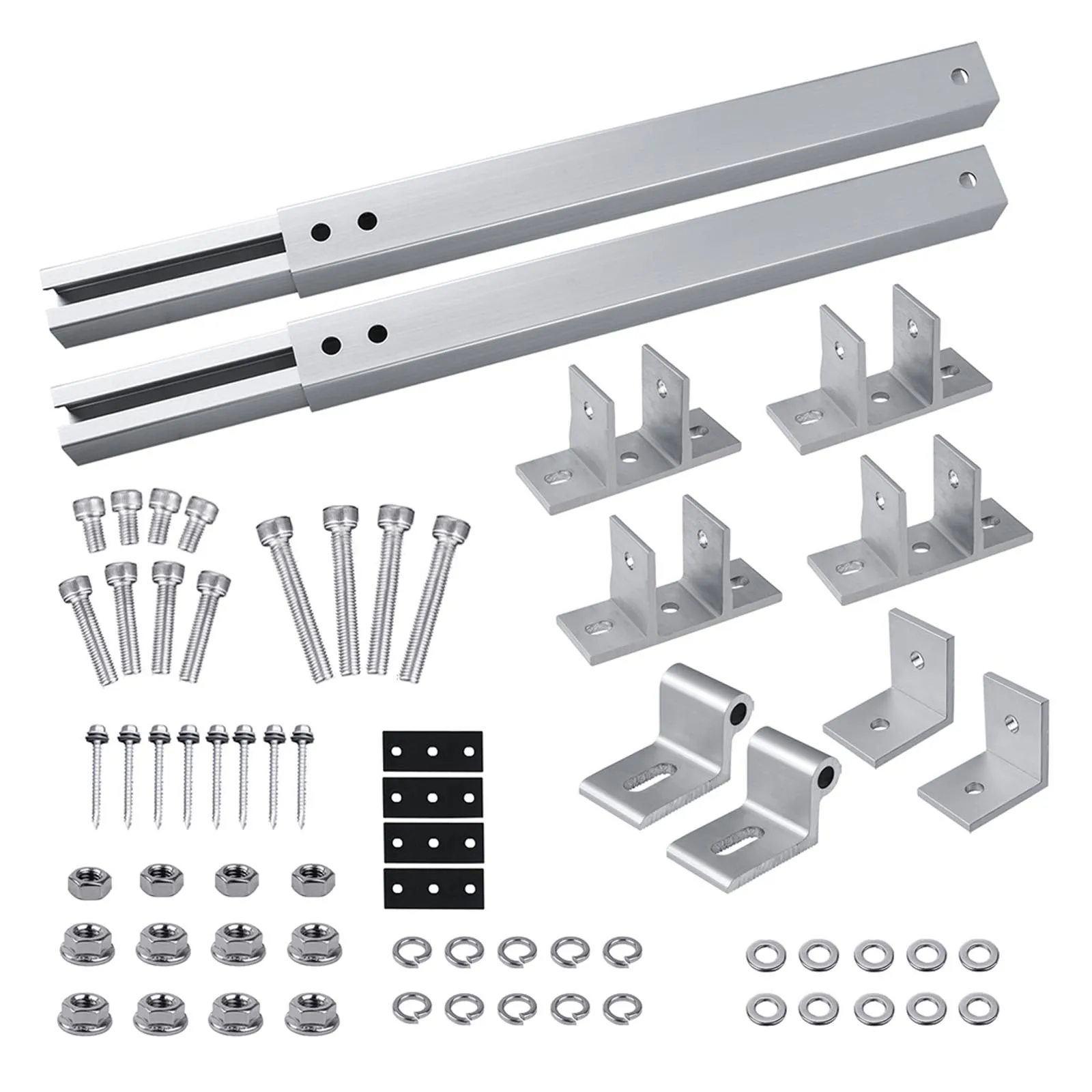 Solar Panel Bracket Adjustable 36~68cm Solar Holder End Clamp Kit For Caravans Balconies Roofs Walls Floors Flat Roof Mounting