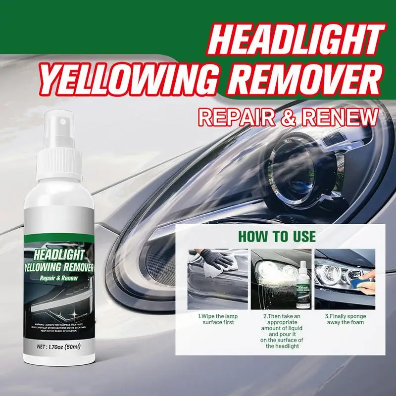 Комплект для чистки фар очиститель восстановления спрей восстановитель линз