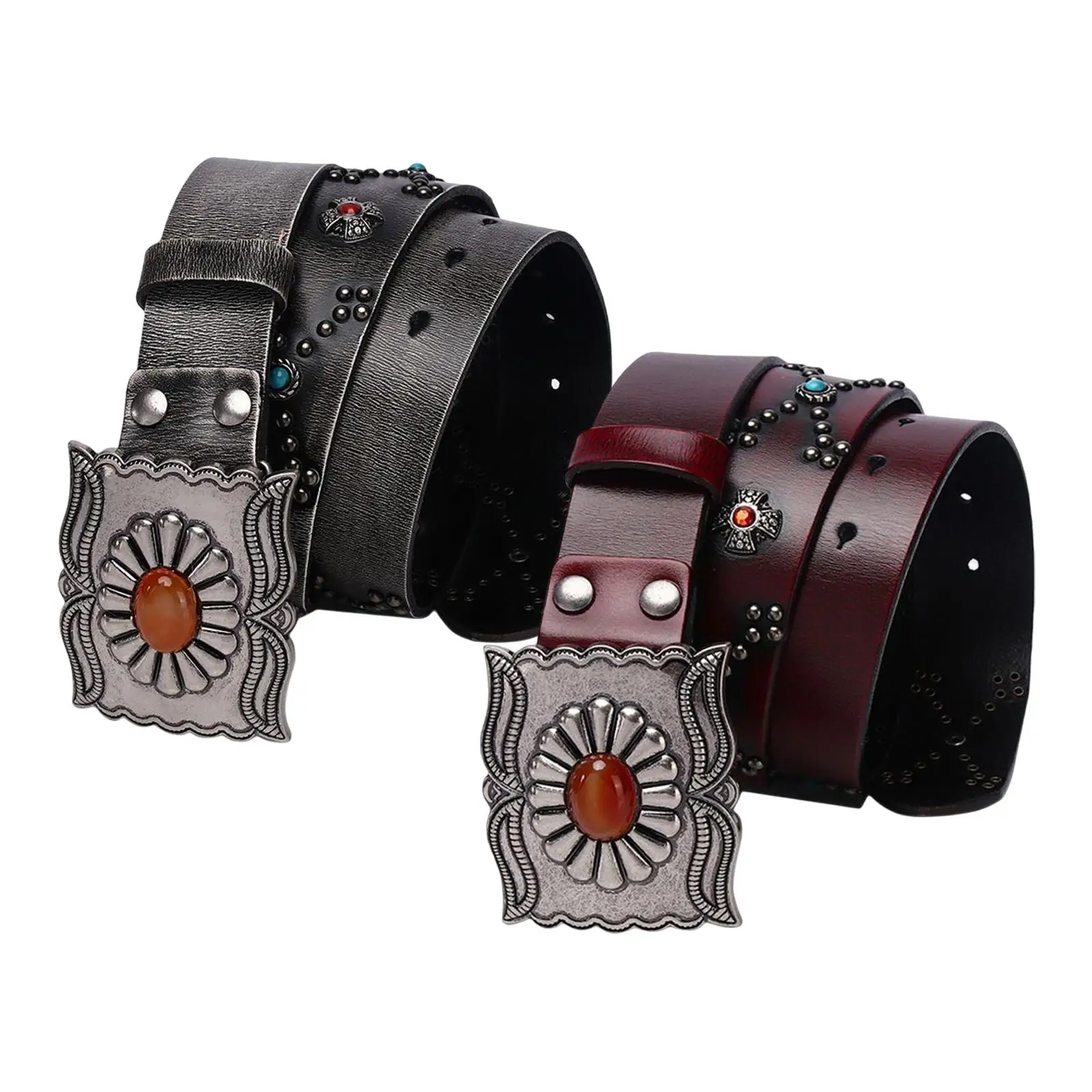 

Classic Western Cowboy Belt Decorative Punk Style for Slacks Jeans Shorts