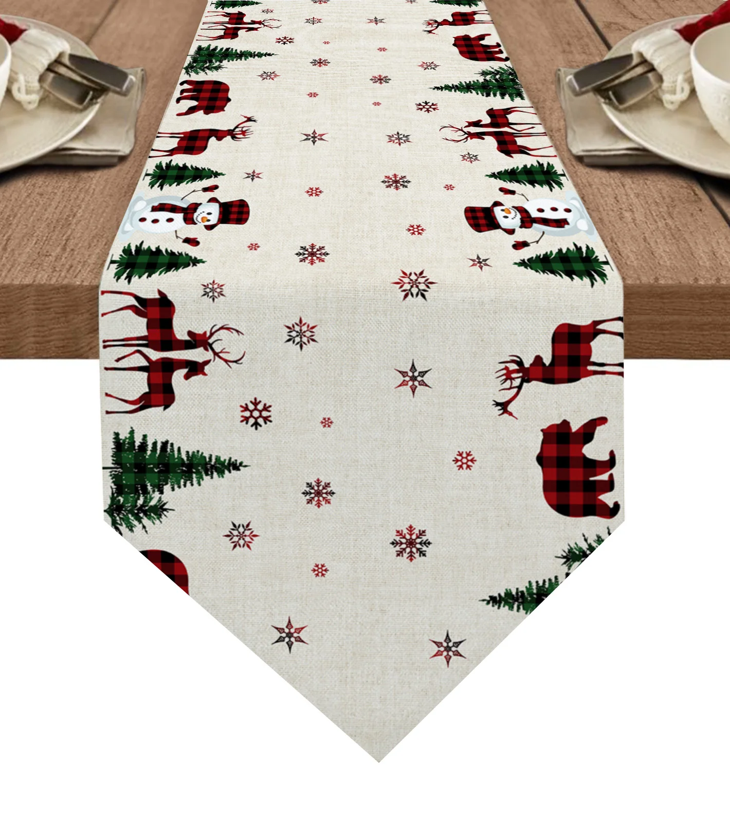 

Скатерть в виде рождественской елки снежинки снеговика