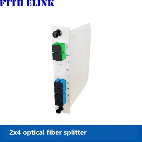 Разветвитель SCAPC SM LGX коробка 2x4 LCAPC 5 шт. GEPON FTTH FC UPC 2*4 одномодовый PLC оптоволоконный соединитель Кассета Telecom GPON