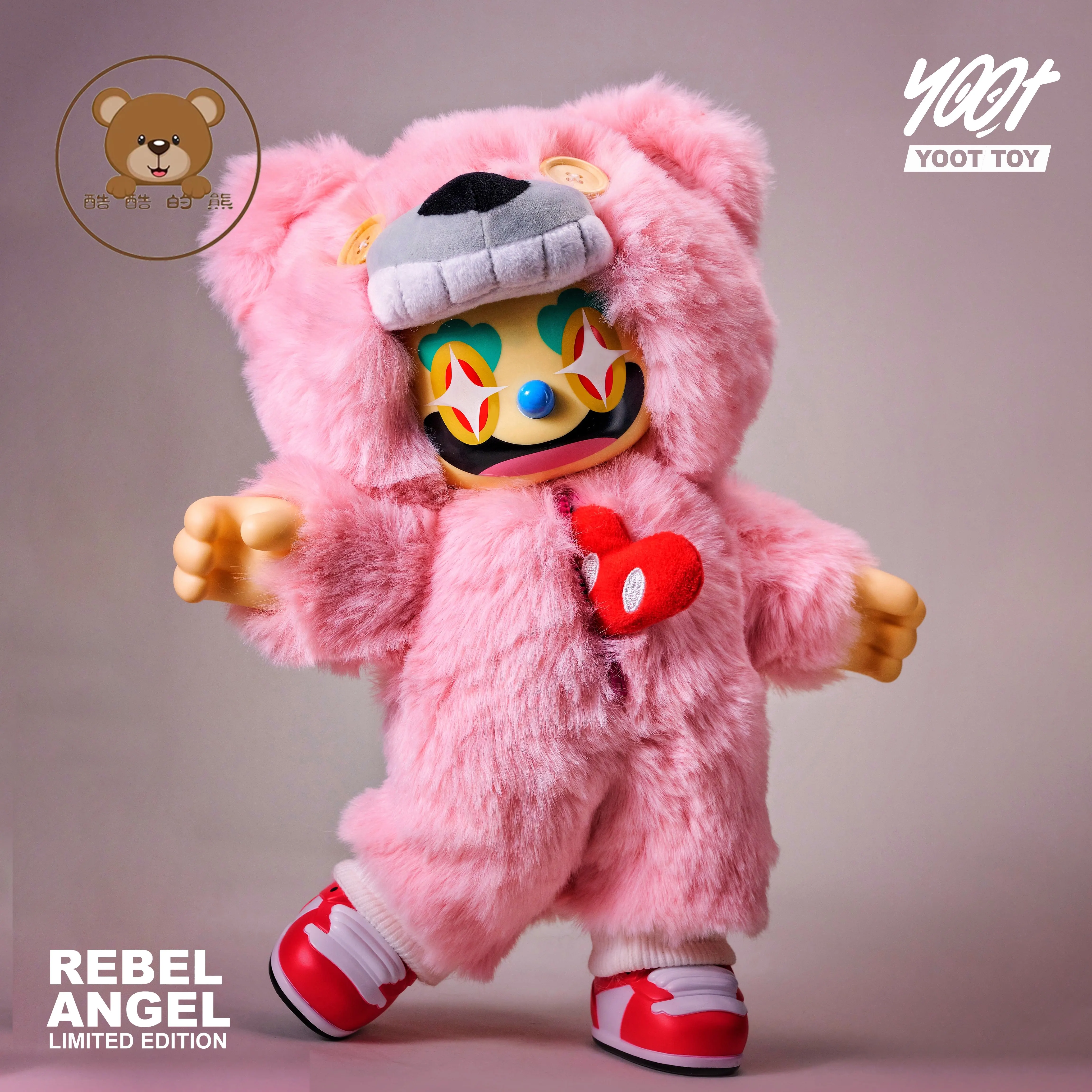 

Action Figure Yoot Toy Cartoon Desktop Doll Clown Rebel Bear Kawaii 100% Original Genuine Collection Model Doll Toys Real Shot