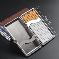 extra long cigarette case 14 pieces of pu leather 120mm hand rolled cigarette case