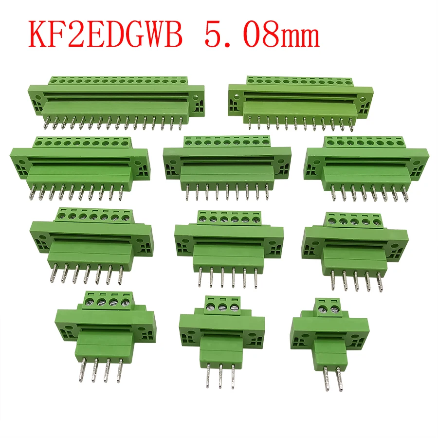 1 пара шаг 5,08 мм 2P-16Pin KF2EDGWB прямой разъем винтовой клеммный блок коннектор Pcb винтовой клеммный блок