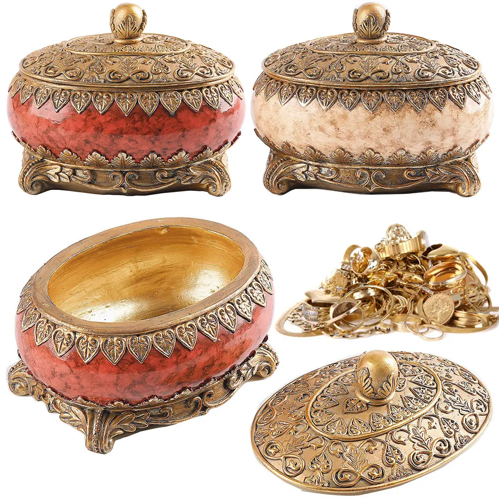 Винтажная шкатулка для драгоценностей серьги ожерелье коробка хранения