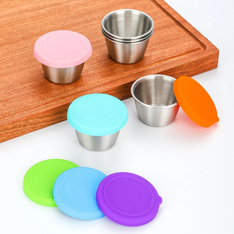 

Stainless Steel Seasoning Dish Hot Pot Dipping Bowl Small Food Sauce Cup Sushi Vinegar Soy Saucer Container Seasoning Plate