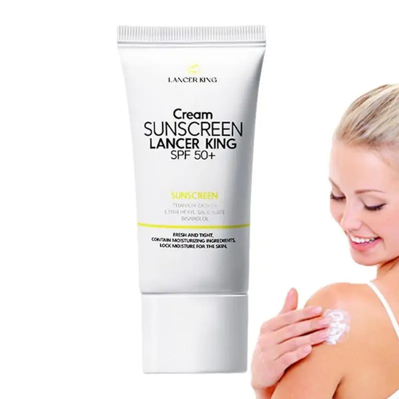 

SPF50 Sunscreen Cream Long Lasting & Waterproof Daily Sunblock Moisturizing & Non Greasy Sun Protection Lotion For Face & Body