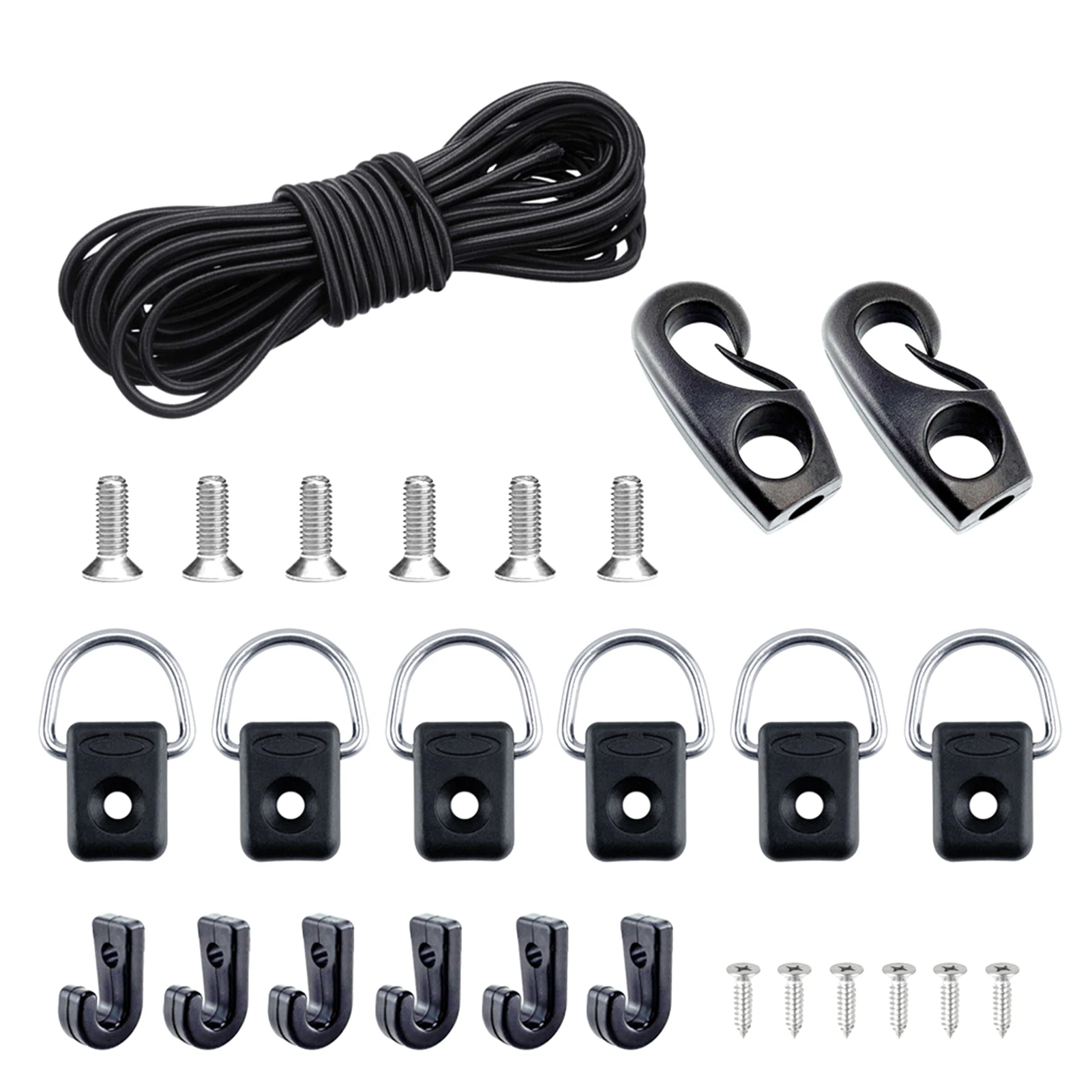 

Cord Ends Trip D Ring J Hook Boat Outdoor Hardware Camping Sports Kayak Deck Accessory Canoe Rigging Kit Bungee Rope