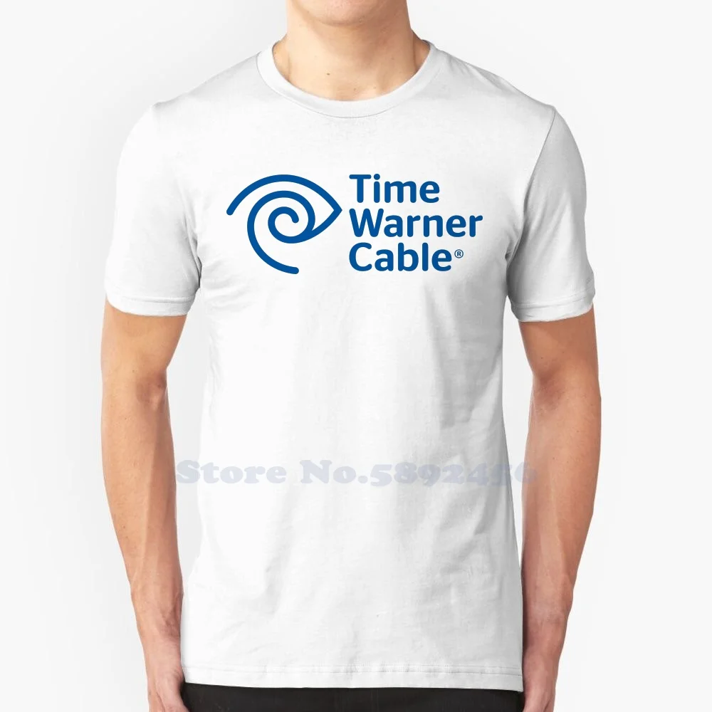 

Повседневная футболка с логотипом Time Warner, высококачественные футболки из 100% хлопка с графическим рисунком