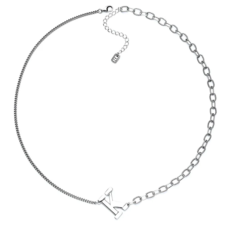 

Europe and America New Fashion Network Red Letter M Sweater Chain Long Pendant INS Temperament Sweater Necklace Women