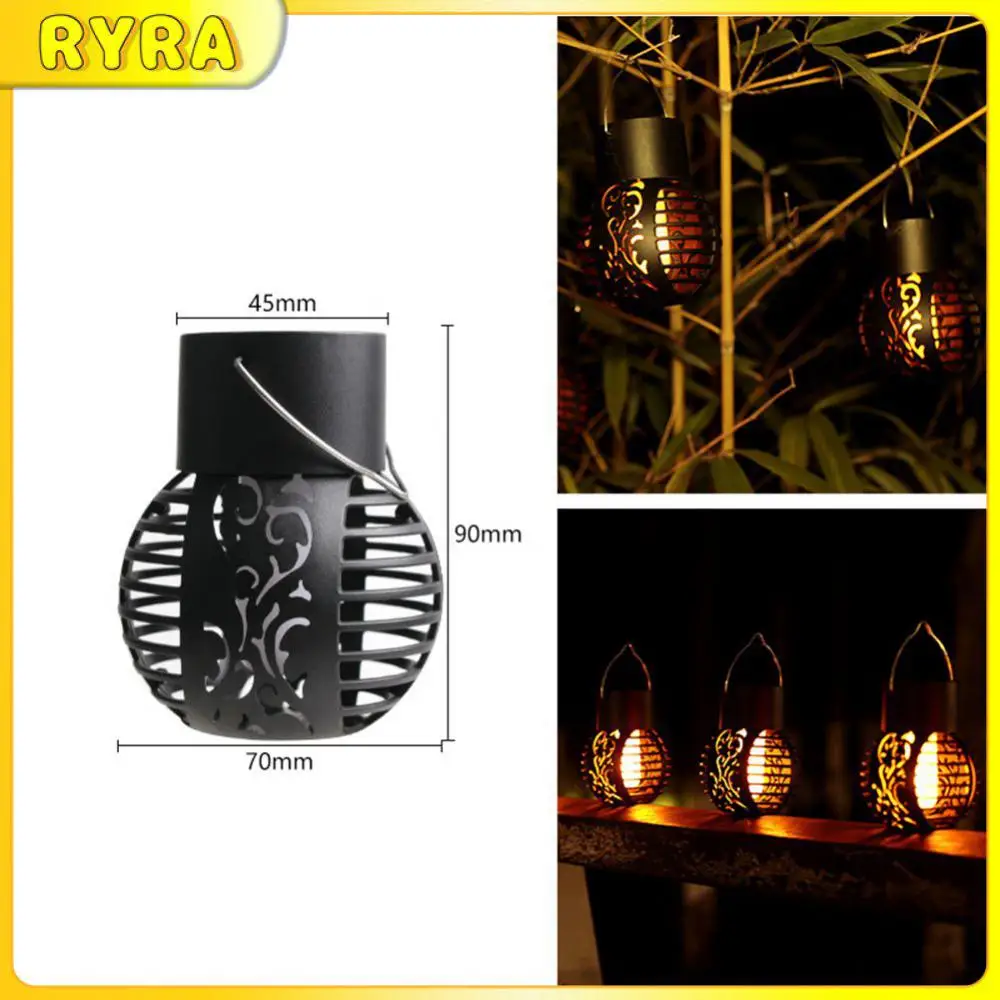 

Hanging Lamp Outdoor Waterproof Arrangement Solar Light Hollow Ball Decorative Lamp For Home Garden Chandelier Simulation Flame