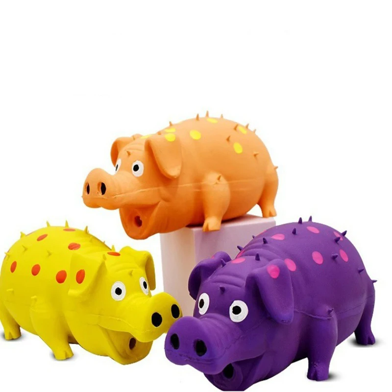 Прочная жевательная игрушка для собак свинья морда грамча резиновые игрушки