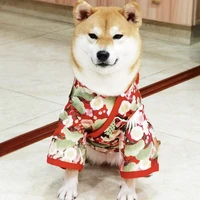 pet japanese kimono cat dog cosplay coat crane cherry blossom pattern pet jacket christmas easter dresses chihuahua pet clothes