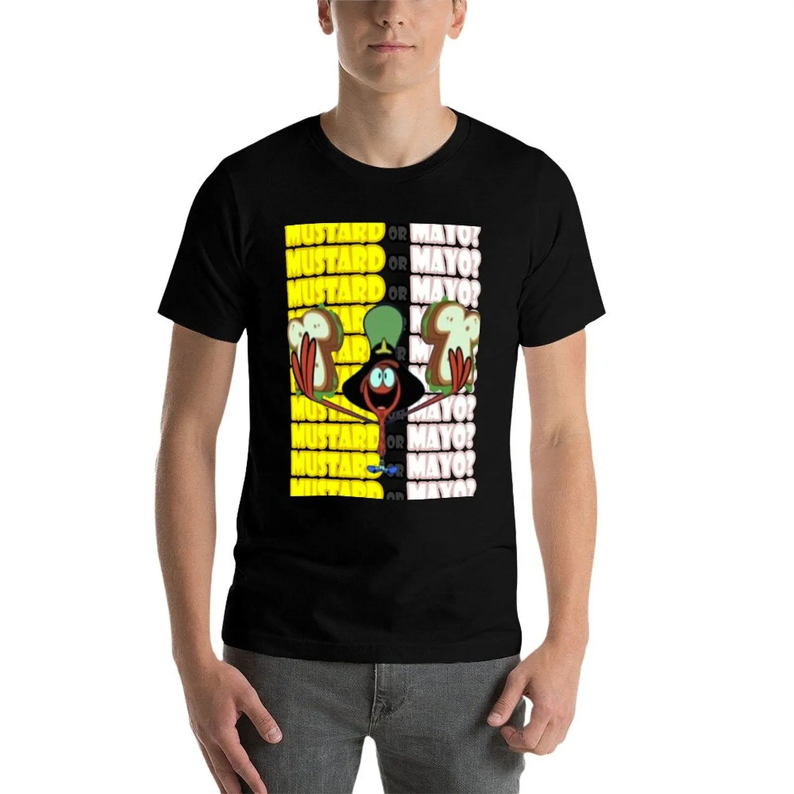 Странствуйте за Йендер - Горчица или Майонез? Футболка с аниме эстетичная одежда