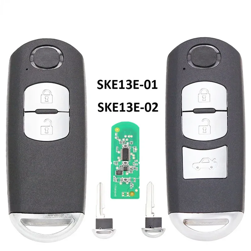 

2/3 кнопочный умный фонарь для Mazda 3 6, фонарик, фонарь, фонарь 433 МГц, фонарь с чипом ID49, фонарь