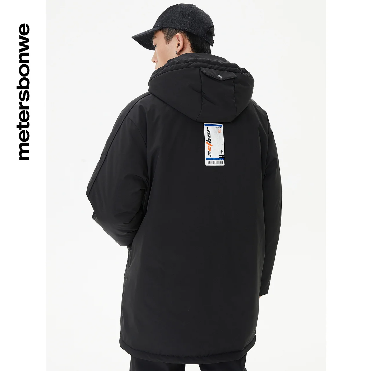 Metersbonwe Long Down Jacket Men Winter Warm 80% Gray Duck Down Hooded Anti-snow Winter Loose Down Coat Brand Warm Outerwear