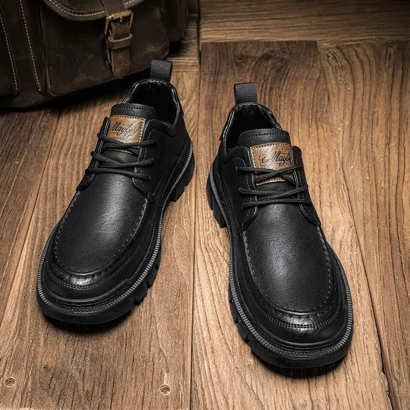 

Мужская обувь, осенняя легкая обувь шеф-повара, мужской костюм, рабочая черная Повседневная Рабочая кожаная обувь, спортивная обувь