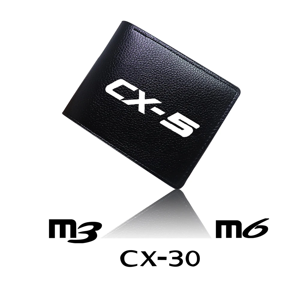 

Car leather wallet Card package for mazda 3 bk 6 gg gh gj cx3 cx5 cx30 cx7 cx8 cx9 car accessories