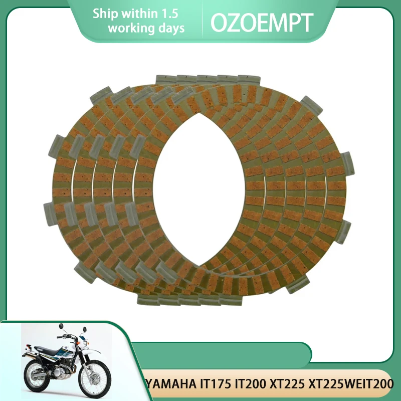

OZOEMPT Fibrous Clutch plate Apply to YAMAHA IT175 IT200 XT225 XT225WE