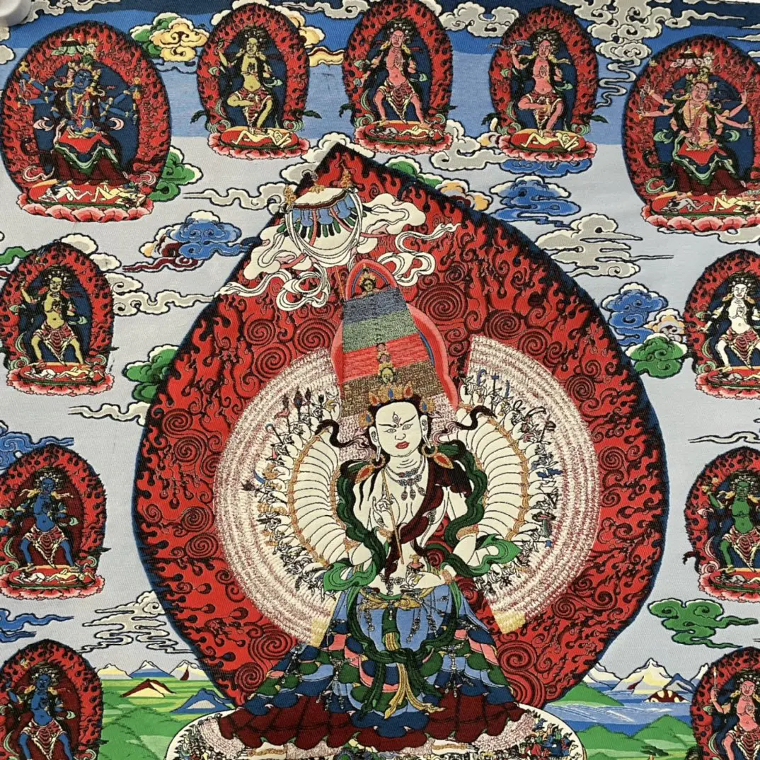 Нашивка тибетского хвоста Thangka Броское украшение высокой четкости с mil manos pantalla