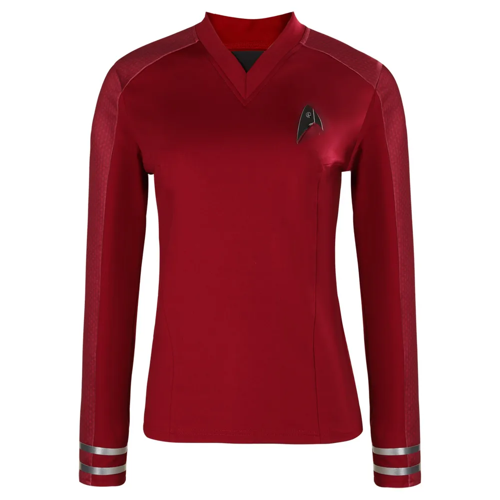 

Star Cosplay Trek Strange New Worlds La‘an Noonien-Singh Cosplay Costume Shirt Badge Outfits Halloween Carnival Suit