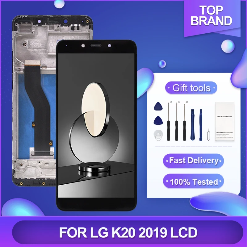 Дисплей 5,45 дюйма K8 Plus для LG K20 2019, ЖК-дисплей с сенсорной панелью и цифровым преобразователем в сборе, бесплатная доставка с инструментами, 1 шт.