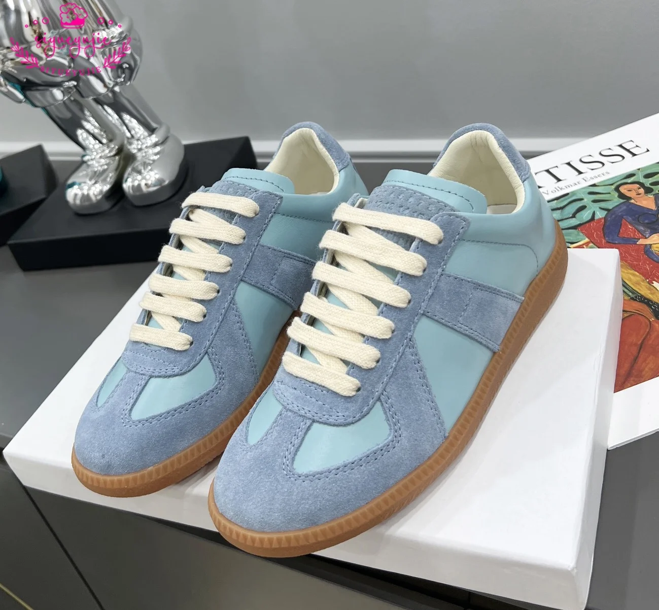 

Unisex INS Patchwork Lover's Flat Shoes Round Toe Lace up Sneakers Women & Men Running Shoes Comfortable Casual Shoes For Woman