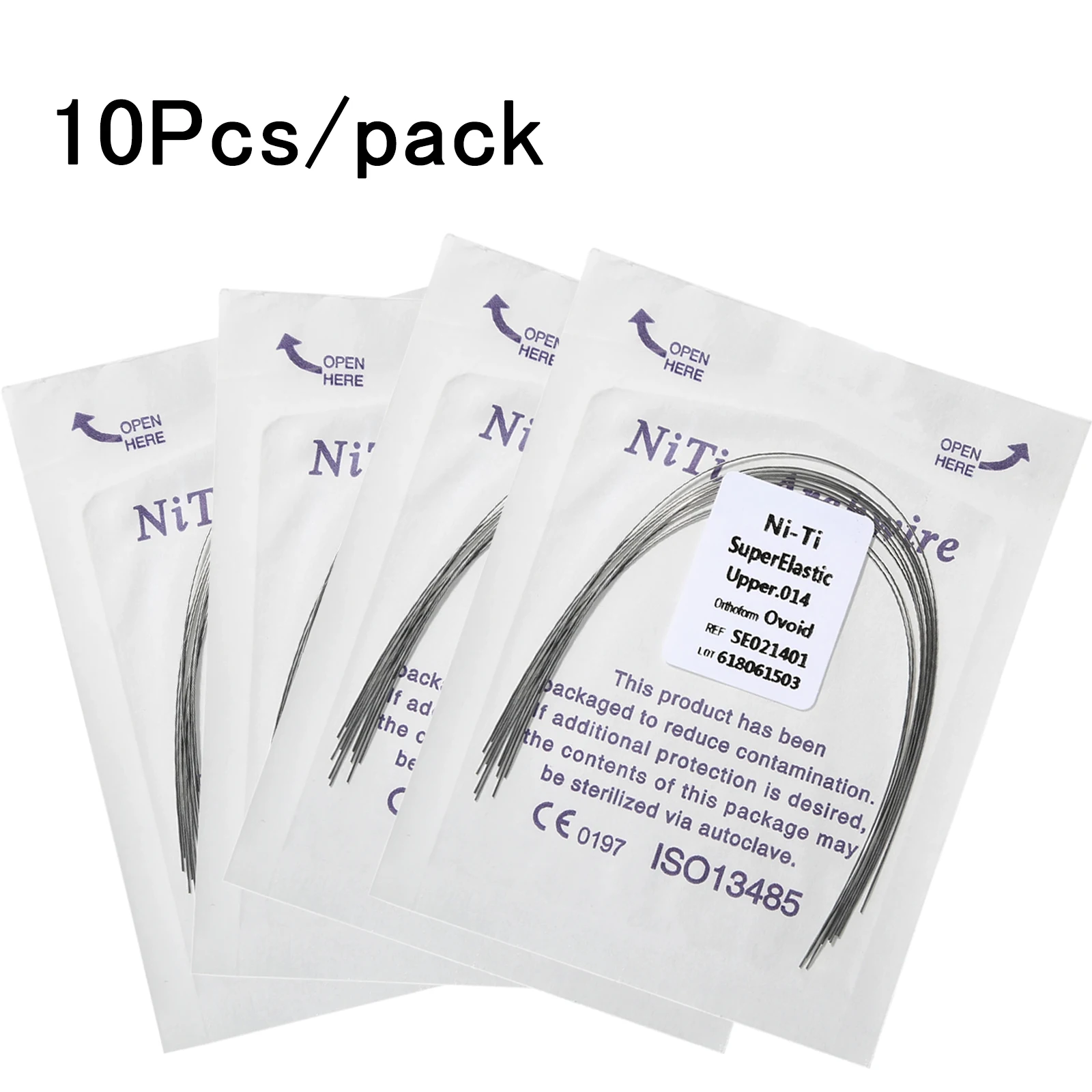 10 шт./упаковка зубные ортодонтические супер эластичные Ni-Ti круглые арки