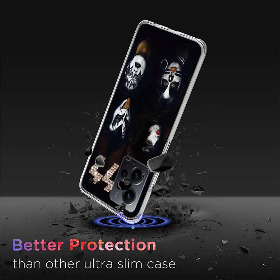 Kiss Rock Band Clear Phone Case For Redmi Note 11 11S 11T 11E 10 Pro 10S 5G 9 9S 9T 8 8T 7 7A 6 6A S2 Coque Capa Hard PC Cell